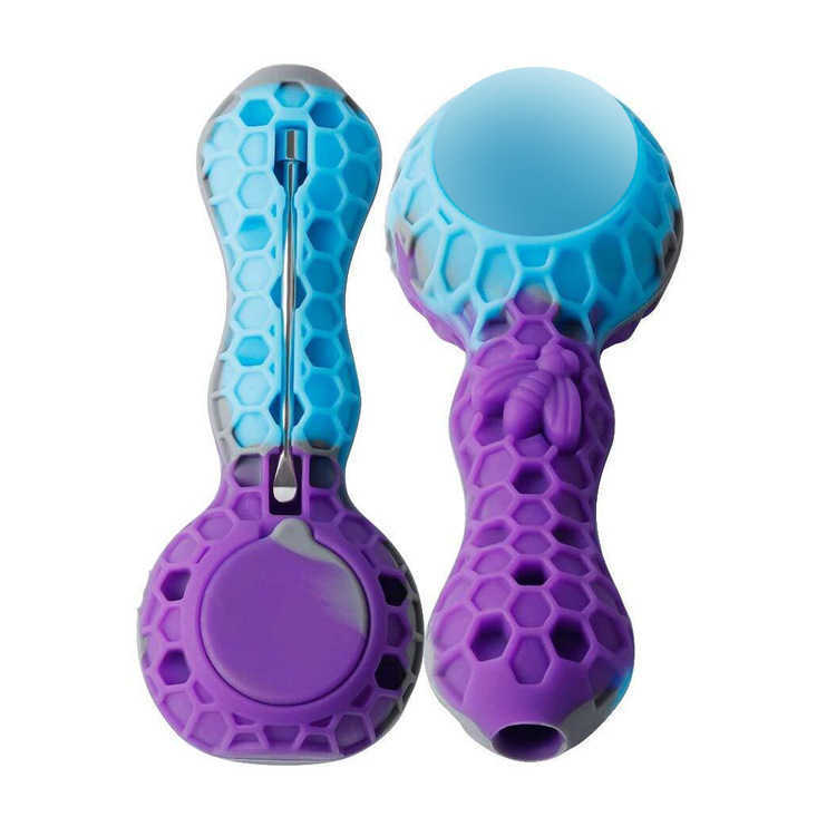 

Silicone silicone honeycomb with spoon bee pipe fittings