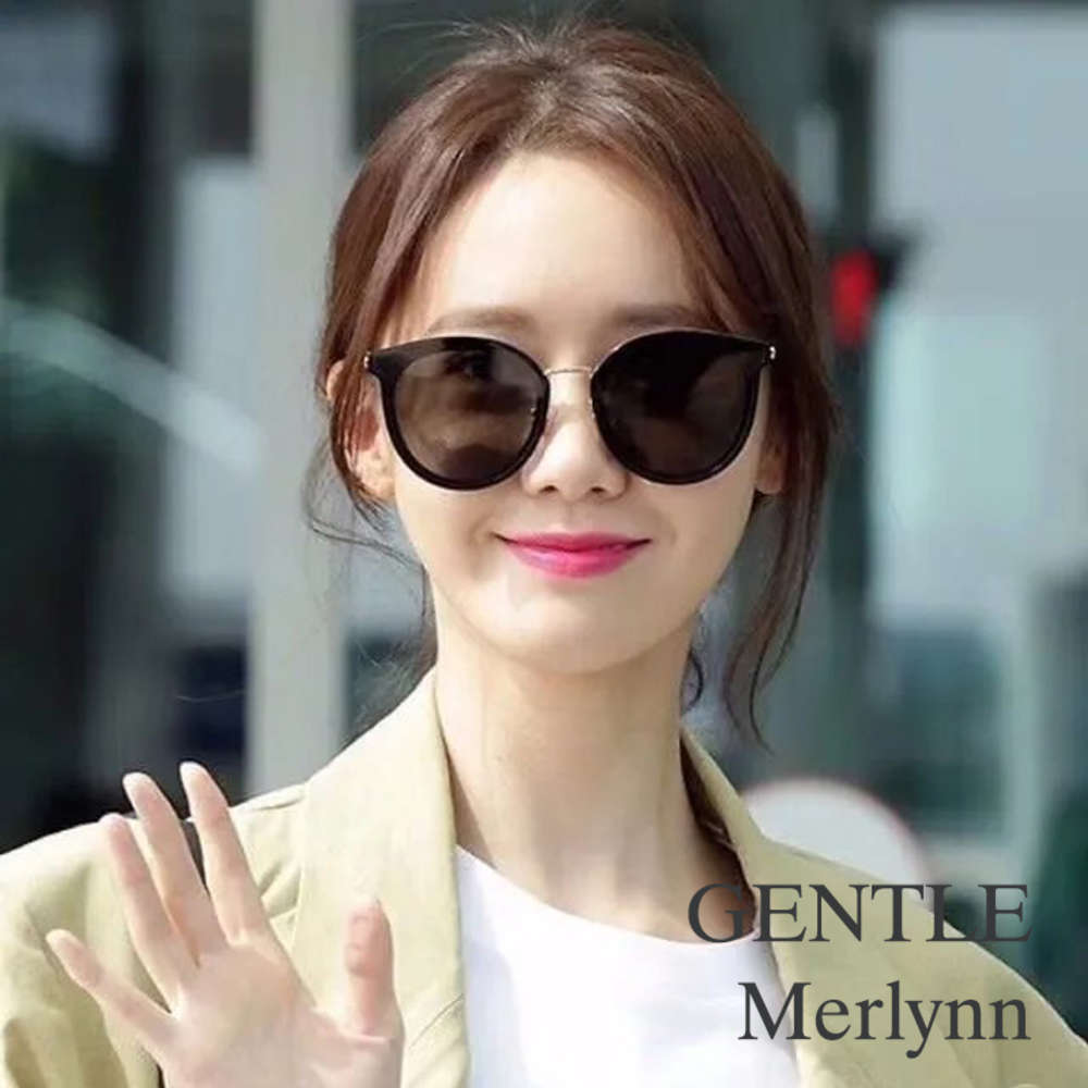 

Gentle Round High Quality Merlynn Acetate Polarized Sunglasses Women Men with Brand Case Gradient Trendy Driving Retro Sun Glasses Uv400