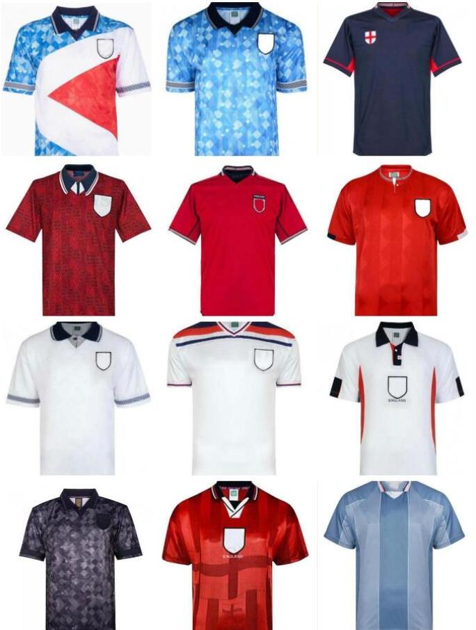 

Retro Jersey 1982 1986 1998 2002 2008 Shearer Beckham Soccer Jerseys 1989 1990 Gerrard Scholes Owen 1994 Heskey 1996 Gascoigne vintag, Multi