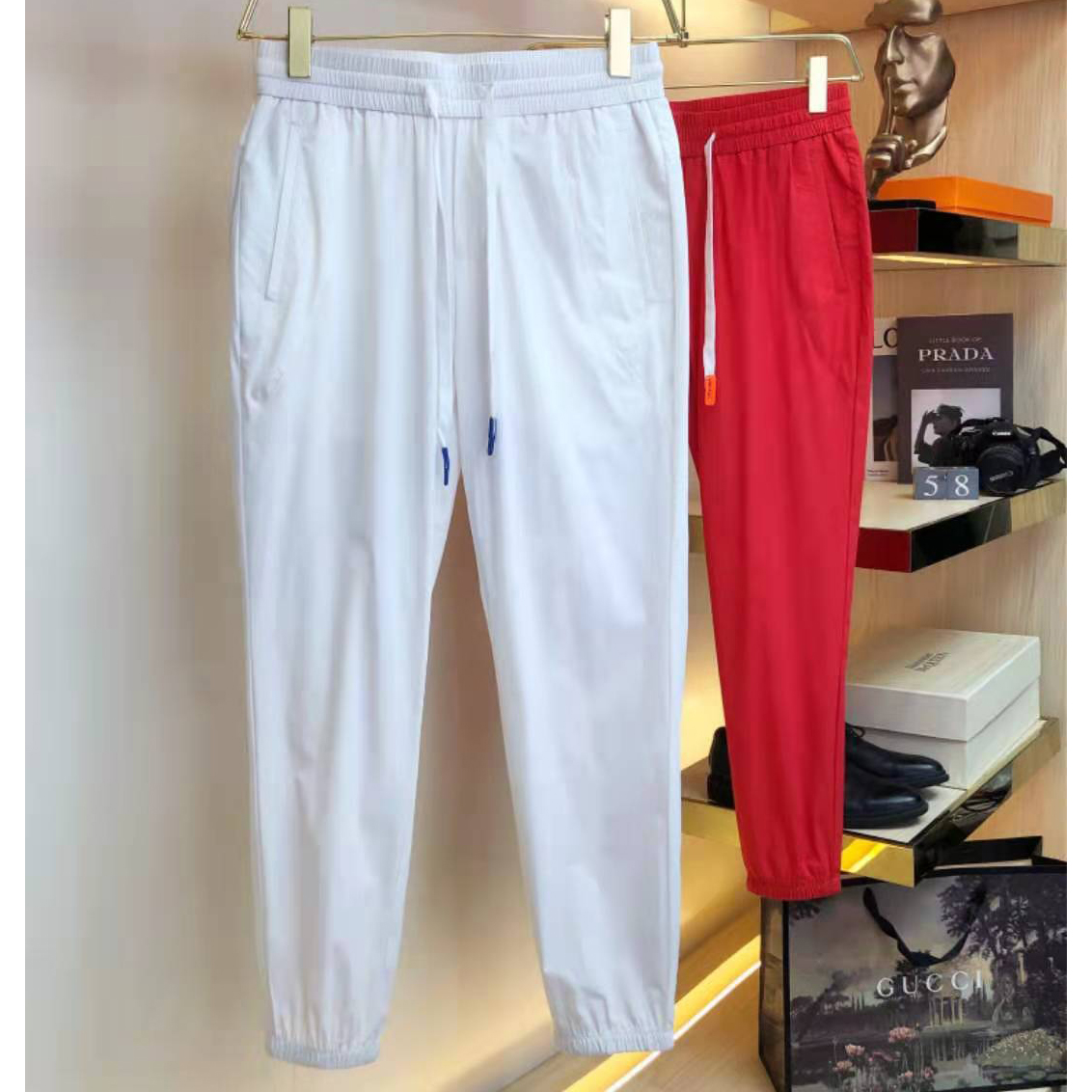 Luxury summer fashion men&#039;s plus size pants printed pattern sports beach casual trousers M-3XL-image-707907090