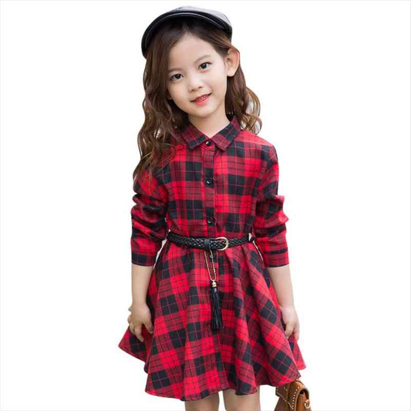 

Big Girls Plaid Pattern Girl Dress For Kids Teenage Children Clothes 6 8 10 12 14, Red;yellow