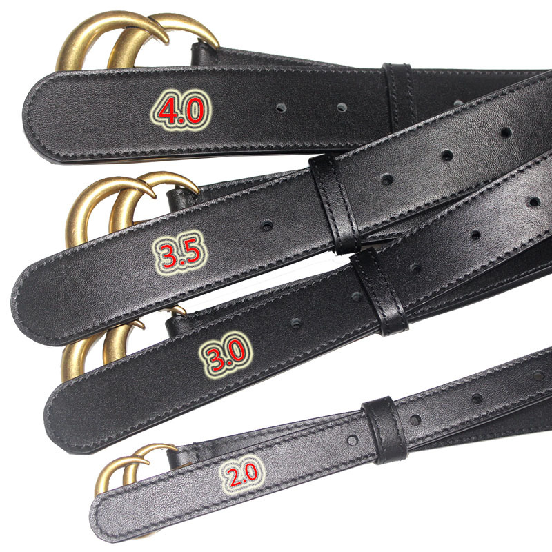 

2021 genuine letter G buckle belt for GG&#13men and women high quality fashion jeans Black belt size 3.8 3.4 2.0 cm, Black;brown