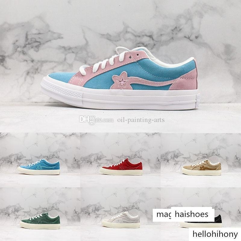 

Arrive TTC Creator x Tyler One Stars Ox Golf Le Fleur Suede Casual Shoes All Scarlet Dark Blue Sneakers