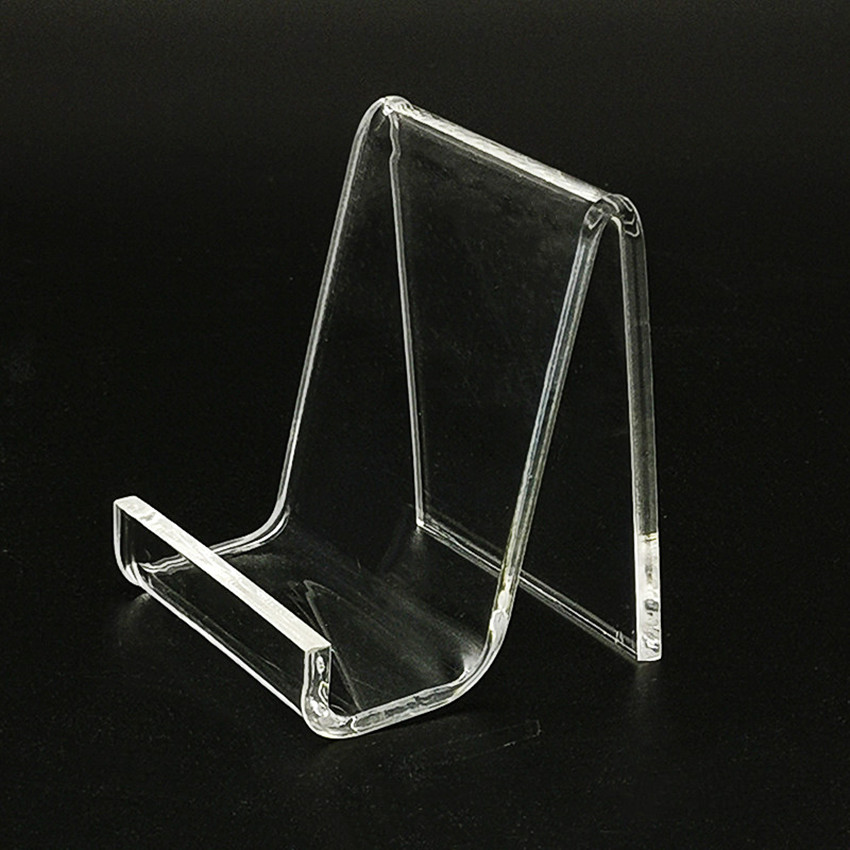 

Advertising Display Acrylic Show Holder Stands Rack for Purse Bag Wallet Phone Book T3mm L5cm Retail Store Exhibiting 50pcs