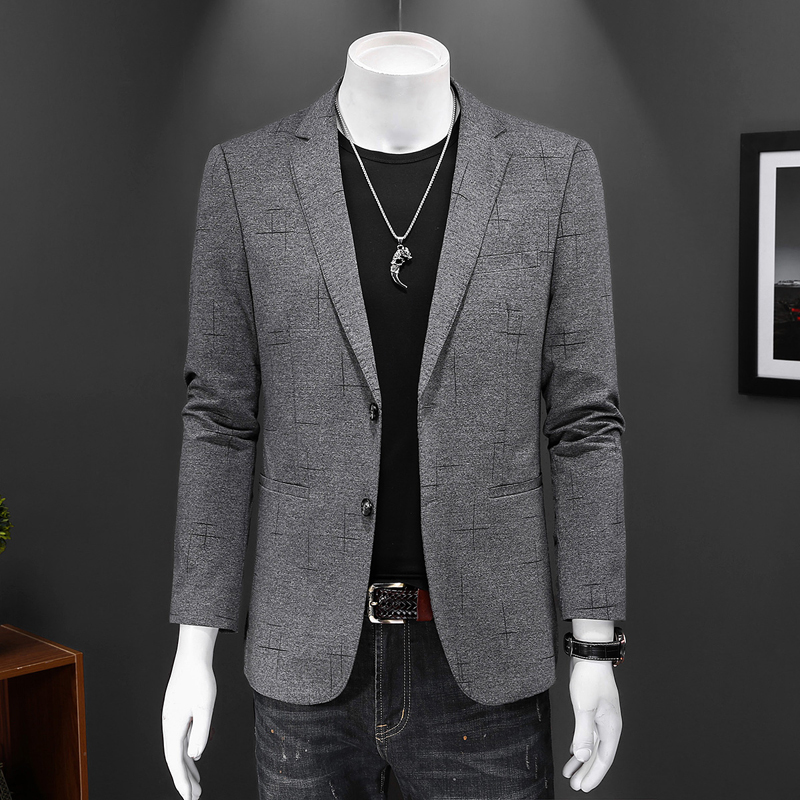 

2021 New Fashion Men Leisure High Quality Business Mens Suits Jacket Grey Black Male Casual Blazer Coats Avj2, 2270