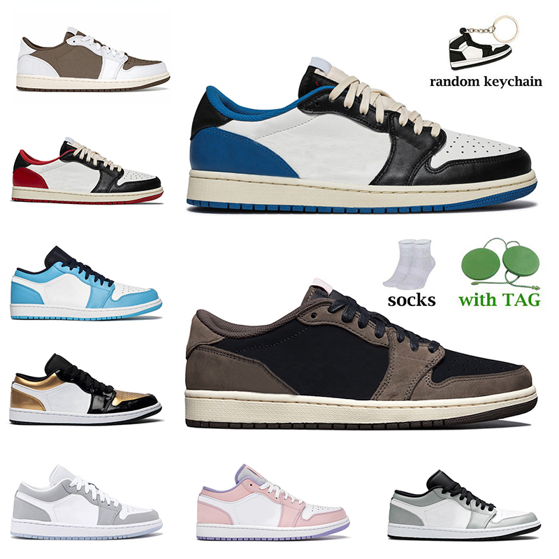 

Nik Top Quality Women Mens Basketball Shoes Air Retro Jordan 1 Low OG Travis Scotts Reverse Mocha Fragment Paris Crimson Tint Arctic Punch J