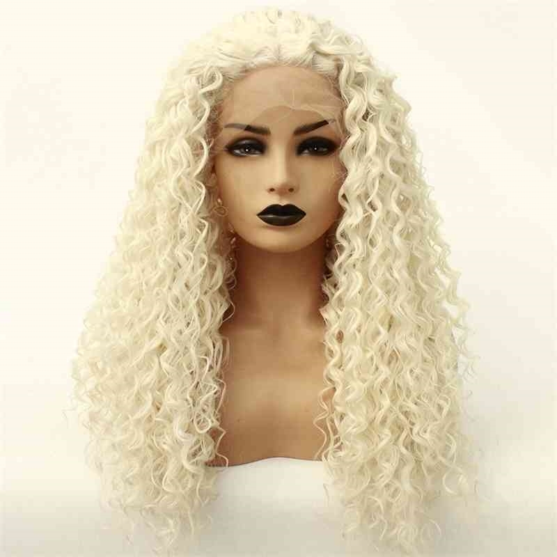 

color small roll 613 13 * 2.5 chemical fiber front high temperature silk wig lace head cover, 18inch
