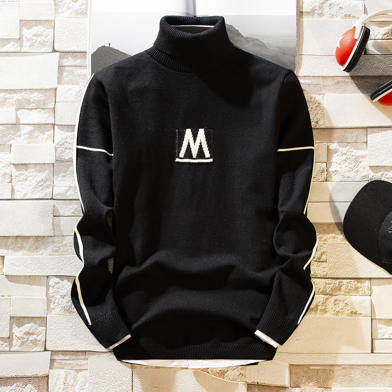 

2021Autumn New Mens Turtleneck Sweaters Pullover Male Solid Color Slim Fit Turtleneck Sweater Tops Knitted Pullovers M-3XL, 888 khaki