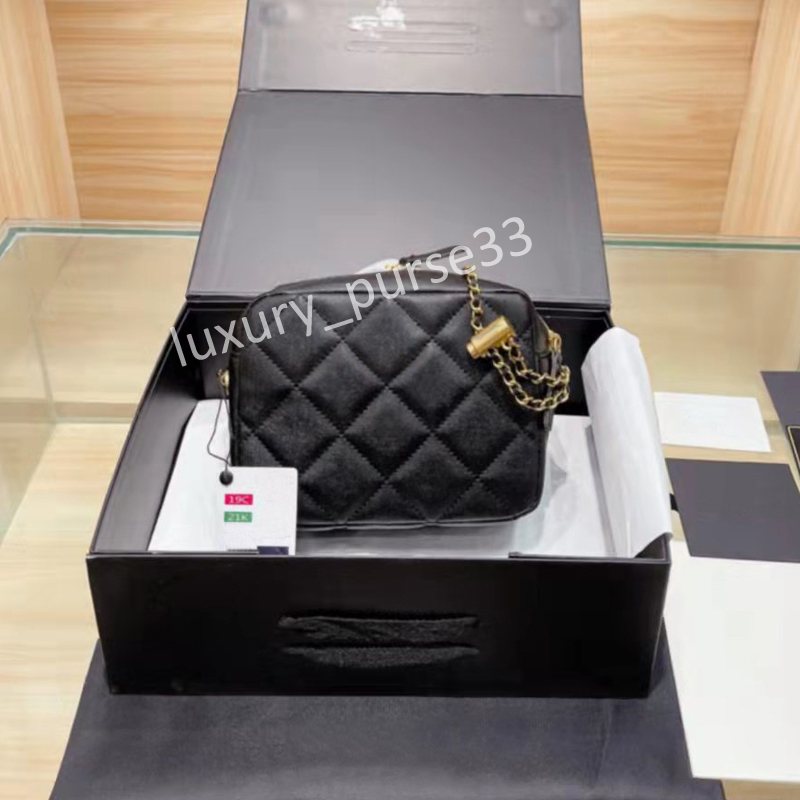 

women handbags crossbody bag brand luxury Designers Bags leather caviar gold chain clutch 20cm black wallet shoulder purse flap Camera Multi Pochette wholesale, With box