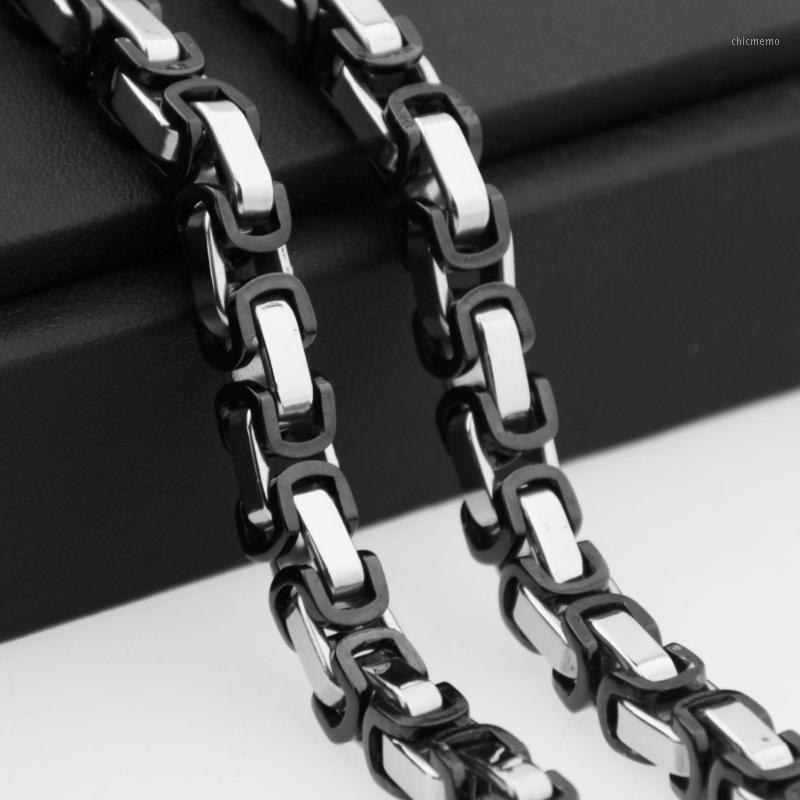 MEN'S BOY'S 7"-11" 5/6/8mm Silver Byzantine Box Stainless Steel Chain Bracelet 