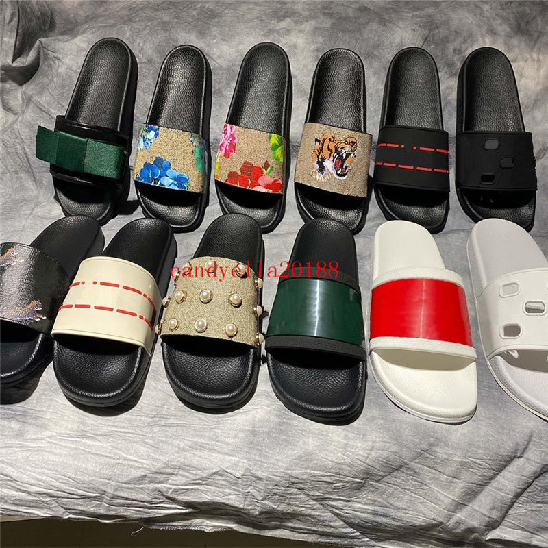 Sandales de marque Italie Chaussons classiques Stripe Designer Sandal Sandal Sandal Causal Slide Huaraches Flip Flop Mocassins Scuffs Bottes