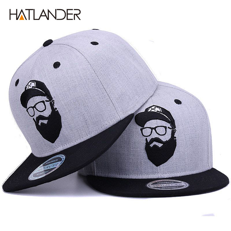 

[HATLANDER]Original grey cool hip hop cap men women hats vintage embroidery character baseball caps gorras planas bone snapback 210311, Trucker cap