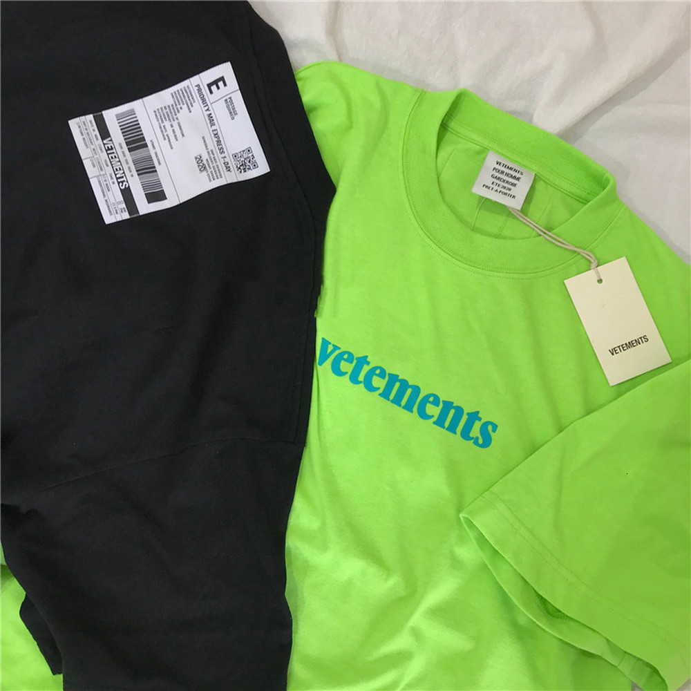 

2021 New Ss Coleo Vetements Amarelo Tipo Postal T-shirts Homem Mulher Hip-hop Oversized t Camisa Masculina Shbg