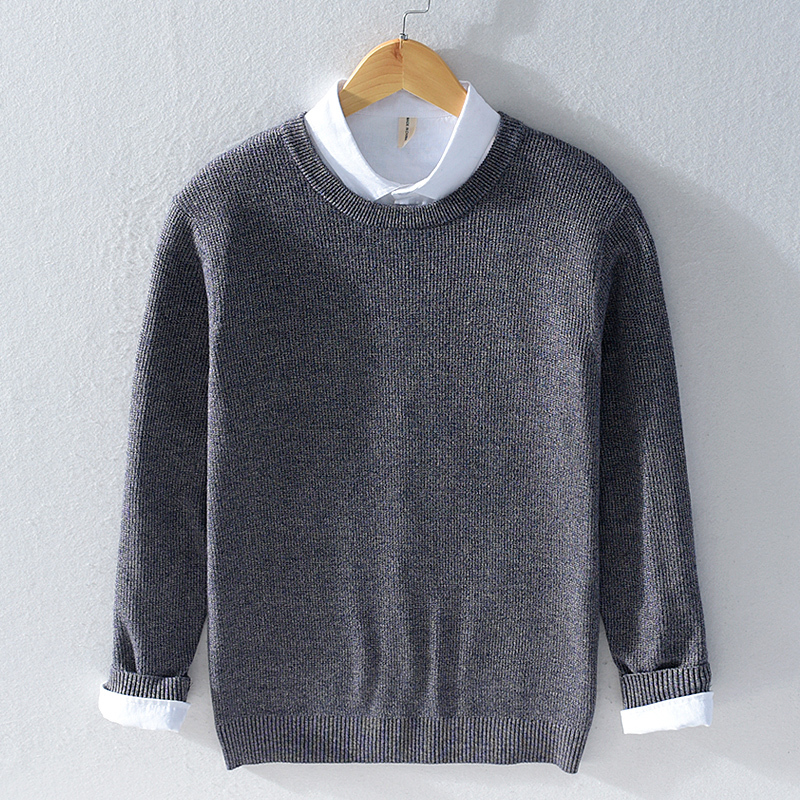 

2021 New Nova Marca De Manga Longa o Pescoo Na Moda Masculina Outono e Inverno Estilo Suteres Para Homens Camisola Confortvel Njx7, Gray green