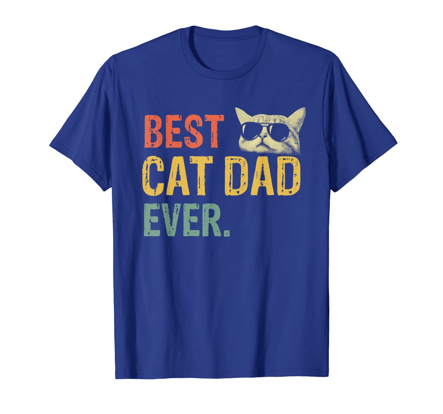 

Best Cat Dad Ever T-Shirt Cat Daddy Gift Shirts, White;black