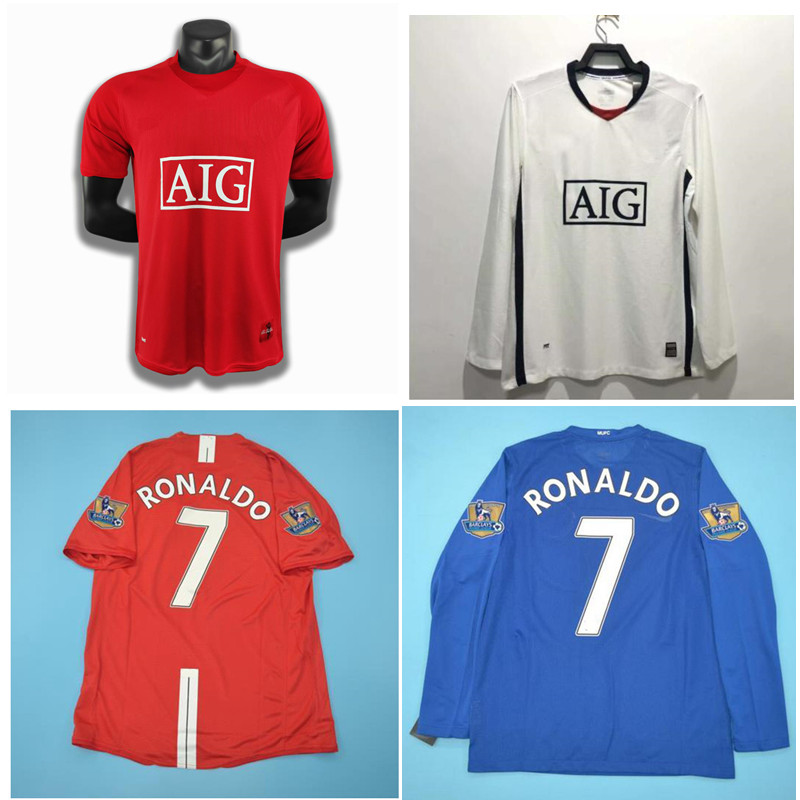 

Top 08 09 manchester RONALDO Retro Jersey Classic Vintage SCHOLES VIDIC Nani Soccer jerseys 2008 2009 ROONEY football shirts GIGGS utd maillot de foot, Manchesterunited0809home