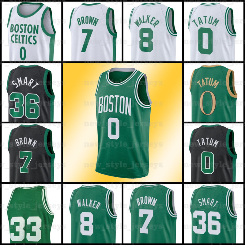 

Tatum 8 Kemba 7 Jaylen Walker 0 Jayson Brown 36 Marcus Men Smart Stitched Basketball Jerseys z1