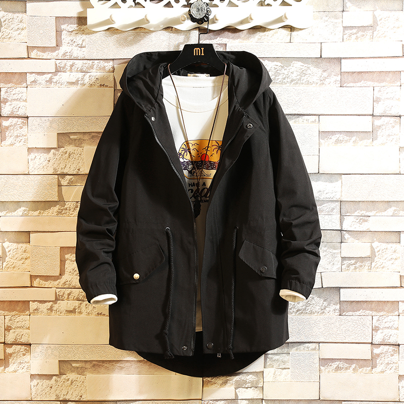 

2021 Casual England Style New Spring Autumn Black Green Cargo Jacket Men's Brand Clothes Plus Oversize M-5xl with Hoodies Hgvo, J989 4