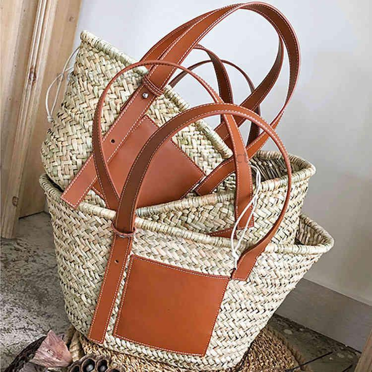 

casual rattan large capacity totes designer wicker woven women handbags summer beach bali straw bag lady travel big basket purse C0326, Inovice/no pay