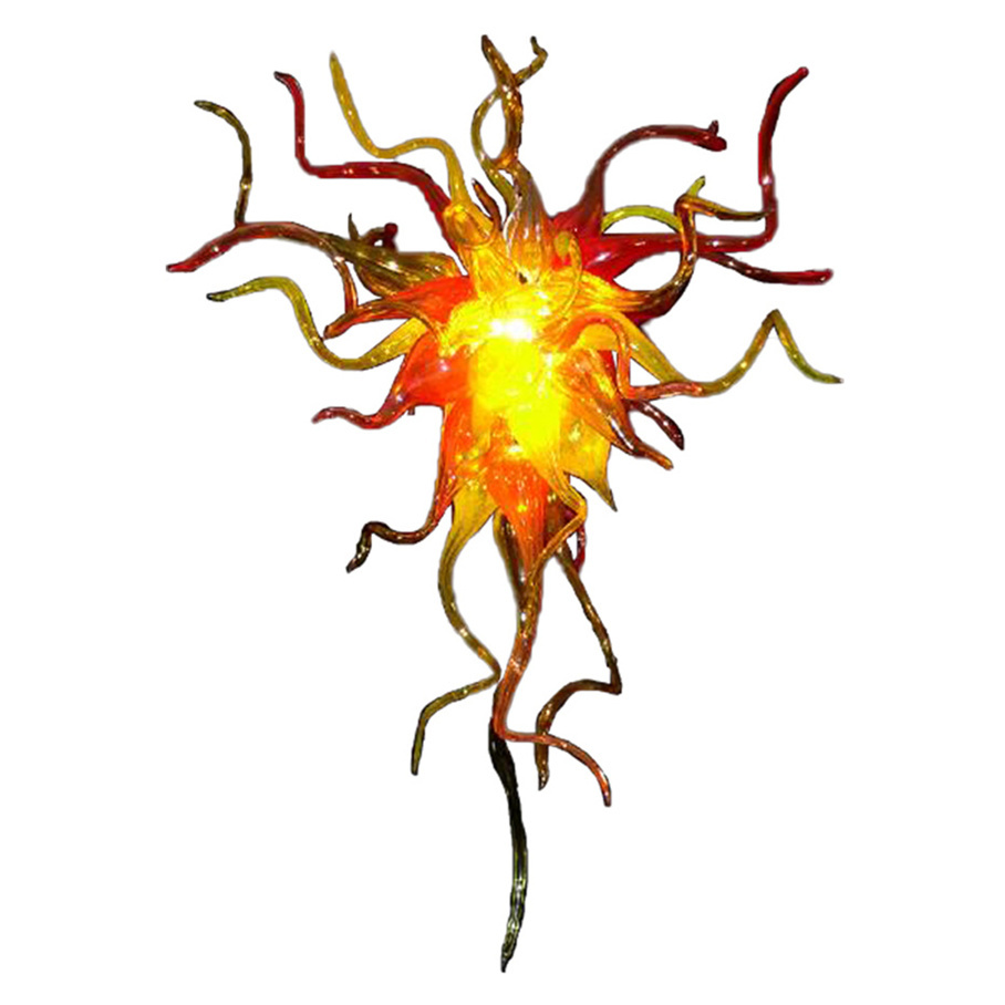 Retro Coral Shape Luxury Cristal Chandelier Lighting Led Art Glass Pendant Lights Room Decoration Hand Blown Glass Accept Customization-image-664933635