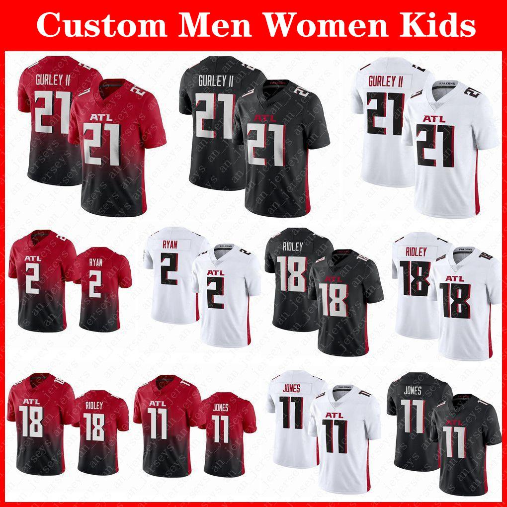 

21 Todd Gurley II 11 Julio Jones Custom Men Women Kids Powell Rison Football Jerseys Freeman 2 Matt Ryan 45 Deion Jones 22 Neal 18 Ridley Stitched, White
