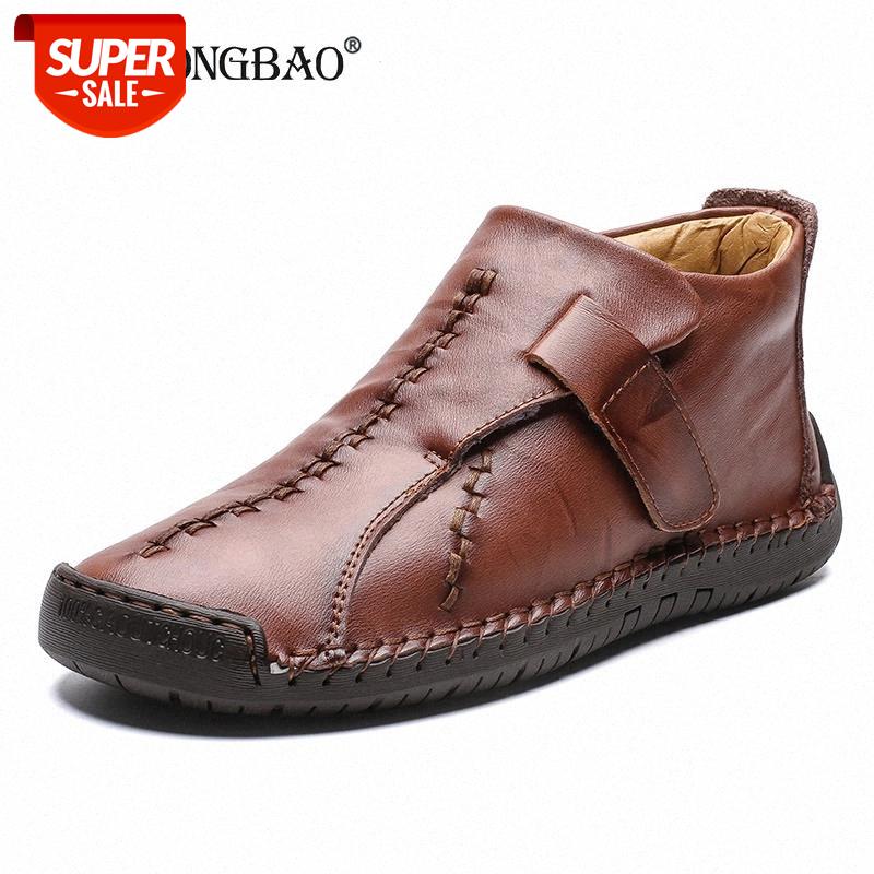

Brand New Winter Men Snow Boots High Quality Leather Men Ankle Boots Warm Plush Autumn Fashion Men's Shoes size 38-48 #eR38