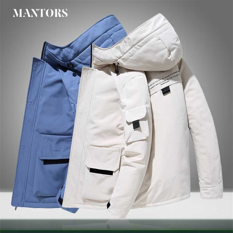 

Winter Warm Men Parkas Jackets Thicken Mens Hooded White Duck Down Jacket Windproof Loose Outwear Outfits Puffer Coats Clothing 211110, Nyys057yellow