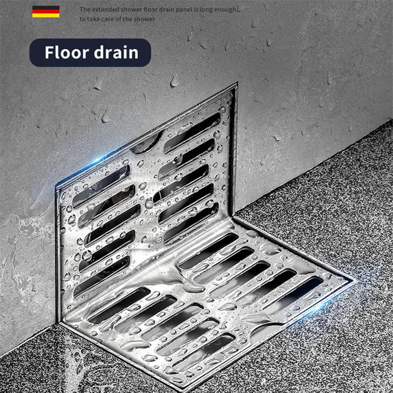 

Other Bath & Toilet Supplies 304# Stainless Steel L Shape El Or Home Balcony Wall Corner Floor Drain 90 Degree Vertical Water Seepage Side D