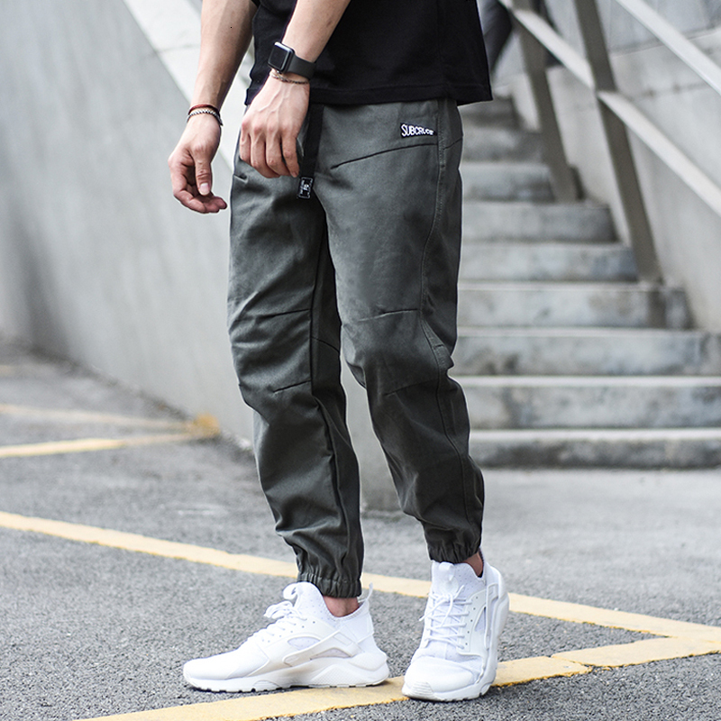 

2021 New Fashion Streetwear Casual Joggers Men Loose Fit Slack Bottom Cargo Harem Trousers Skateboard Hip Hop Pants Hombre Eq9i, Gray