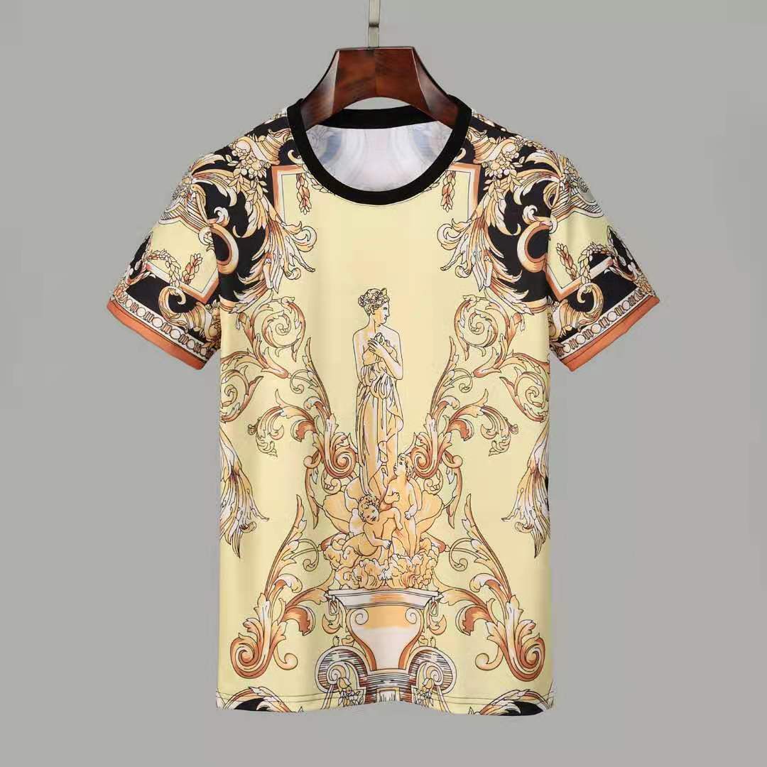 

Home&Nest Summer Men's Plus Size Short Sleeve T-Shirt Tops Casual Print Round Neck Stree Fashion Twear M-3XL, White;black