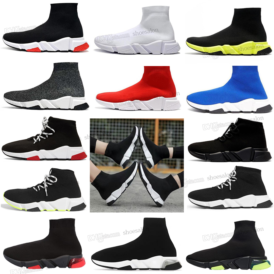 

designer Mens sock Casual shoes Platform womens women Sneakers speed Runner trainer 1.0 lace-up Triple Black White Classic with Lace jogging walking outdoor fly boot, Shoesalon