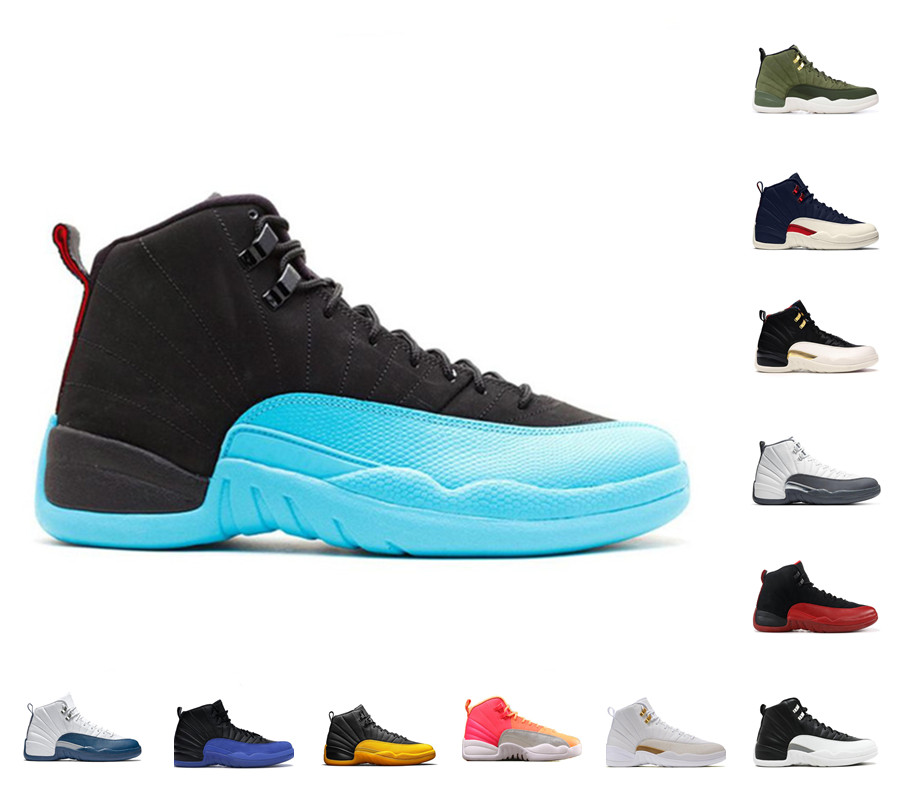 

high quality 12 men women basketball shoes 12s Black University Gold Indigo Flu Game Twist mens sneakers Fiba Reverse Taxi White Dark Grey Gym Red sports shoe