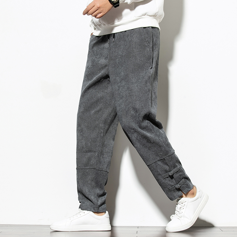 

2021 New Korean Style Hare Joggers Sweatpants Japanese Streetwear Cotton Linen Men's Pants 2021-s-5xl Pzdw, Coffee