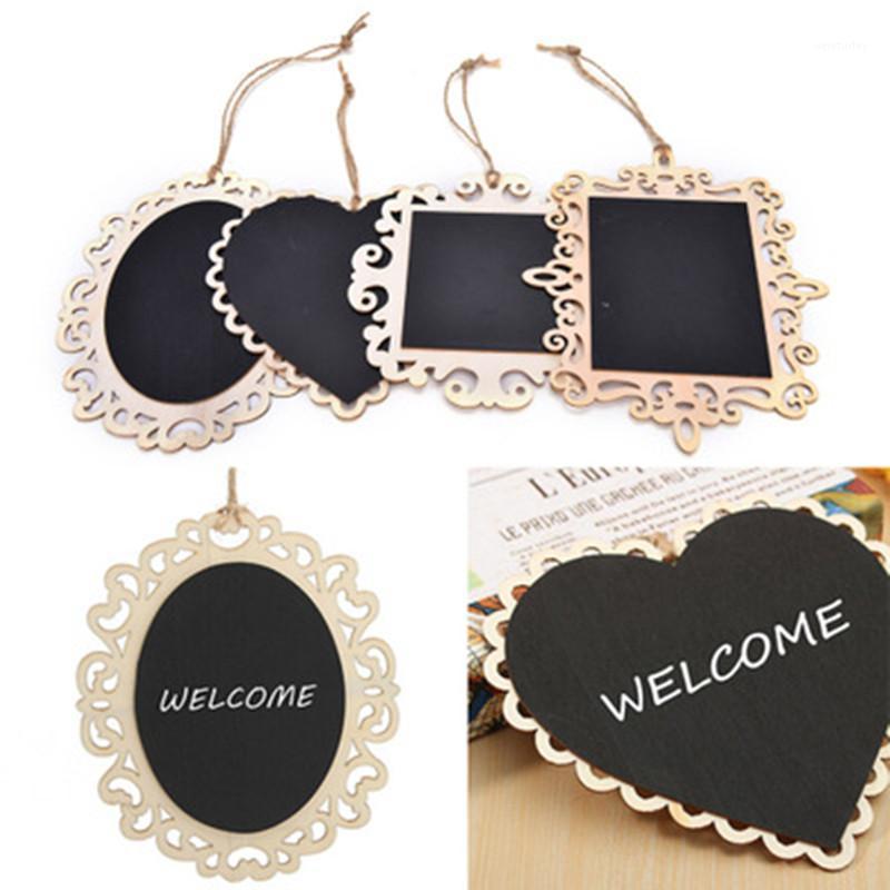 

Party Decoration 1 Pcs Creative Wooden Hanging Blackboard Home Wedding Wordpad Message Memo Chalk Board Supplies