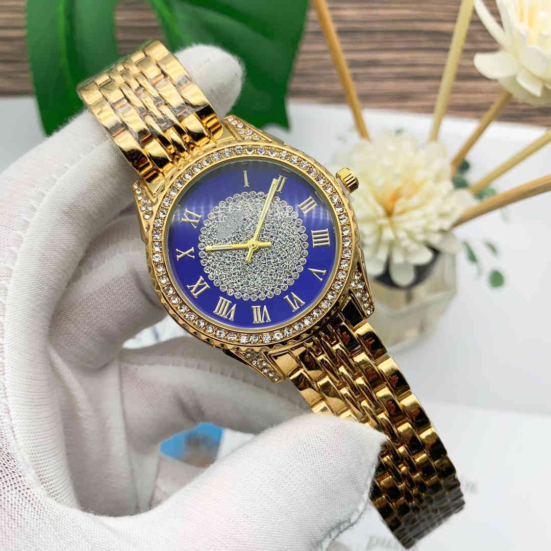 

High-quality luxury three-pin quartz watch, fashion women's watches, Top brand wristwatch, folding steel strap, 2021 style dial