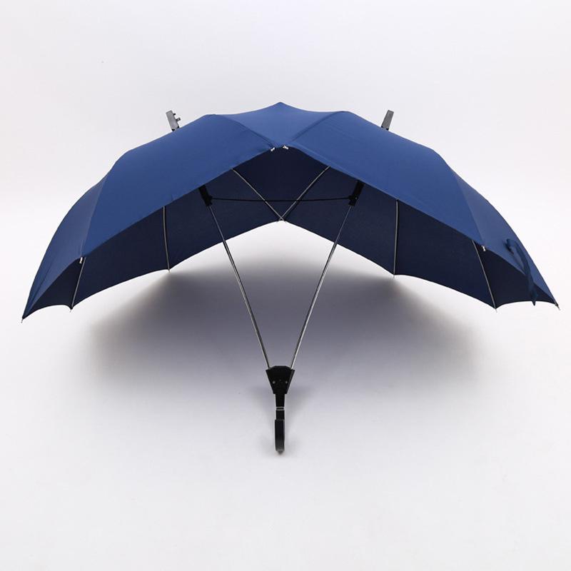 

Umbrellas Fashion Persoonlijkheid Mannelijke Paraplu Vrouwen Creatieve Dubbele Liefhebbers Pole Top Een Stuk, Black