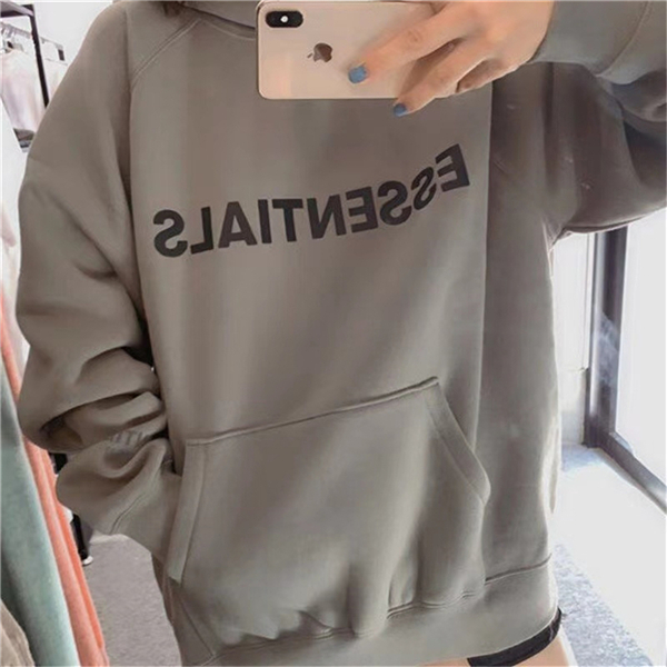 

2Official high quality and womens hoodies Leisure fashion trends fear of god fog essentials men women designer mens tracksuit, Black