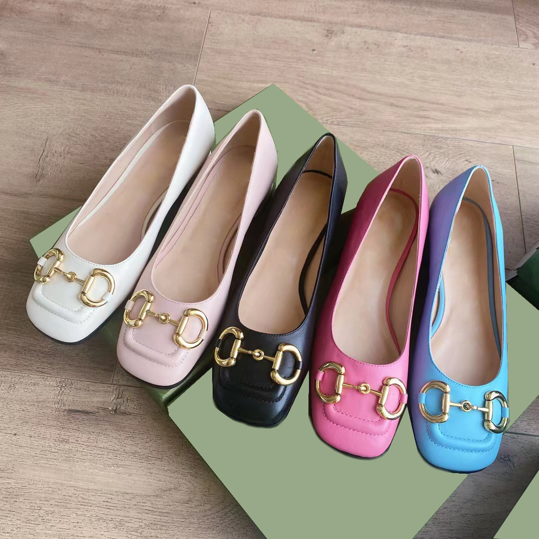 

Designer Sandals Vintage Square Toe Mules Horsebit Mid-Heel 3cm 5cm 7cm Pumps Summer Women Slingback Sandal With Box