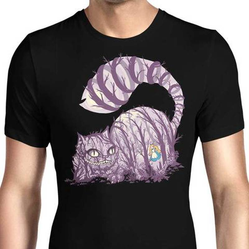 

European style big fat cat pattern ins wind round neck short-sleeved T-shirt for men and women, comfortable and loose, White;black
