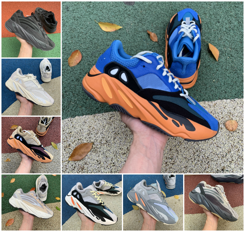 

Top Quality Enflame Amber runner 700 V1 V2 running shoes Cream bright blue sun Reflective Solid Grey Inertia Orange tint Utility Black Static Vanta men women sneakers, Box
