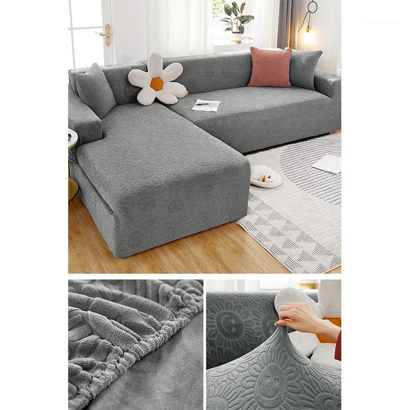 

Chair Covers Retractable Corner Sofa Cover Suitable For 1/2/3/4 Seat Living Room Solid Color Cushion