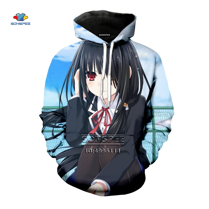 kurumi tokisaki moletom com capuz