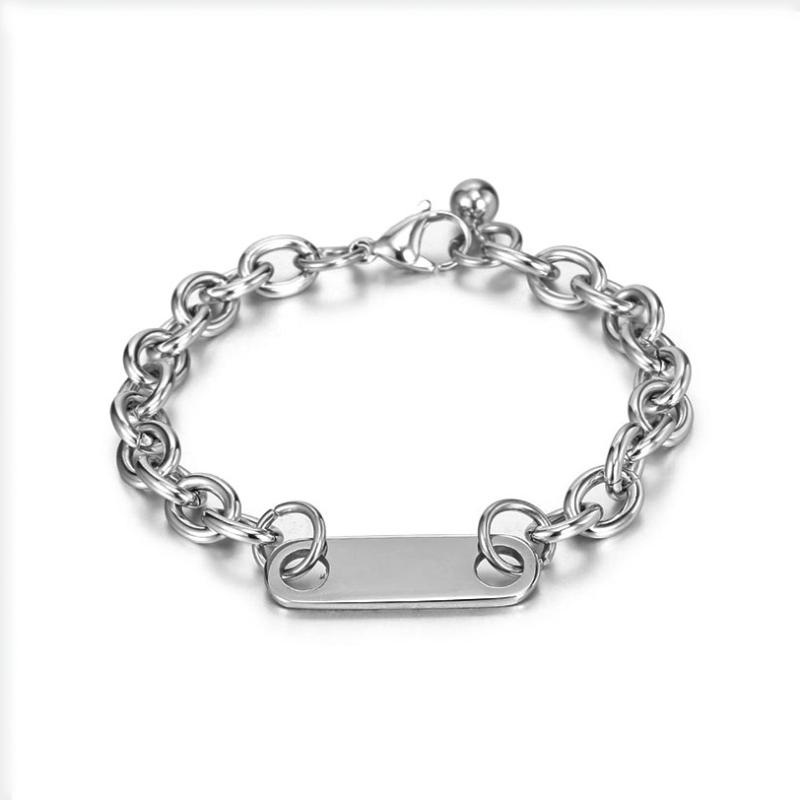 

Link, Chain Minimalism 8mm Titanium Steel Curb Cuban Link Bracelets For Men Wrist Jewelry Gifts Bracelet Wholesale Punk Bangles, Black