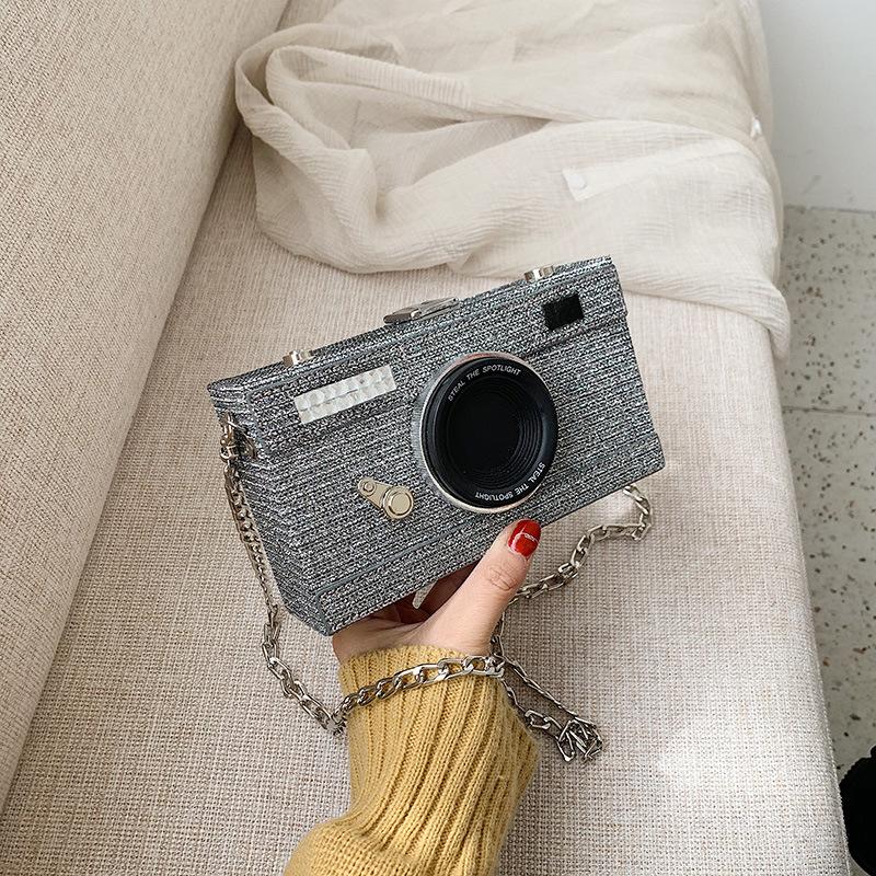 

2021 Personalized Design Fashion Camera Shape Clutch Nubuck Shoulder Bag Ladies Casual Mini Girl Messenger Bag Purse, Black