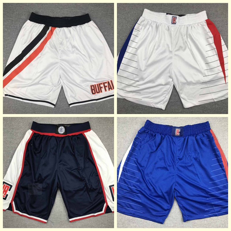 

basketball shorts LosAngelesClippersteams salute Embroidered made of fine fabric