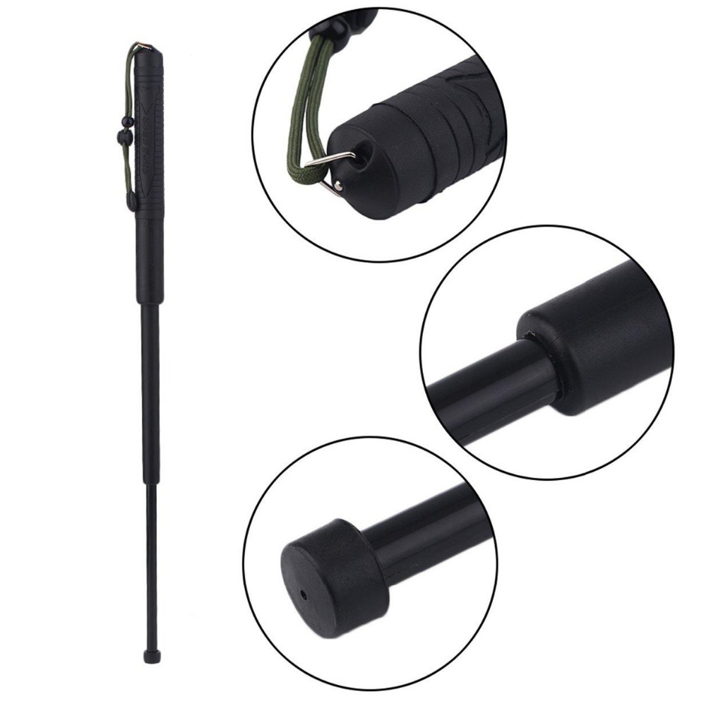 

2021 62cm Three sections of PC plastic material free telescopic sticks Outdoor self-defense drowning water broken window escape crowbars