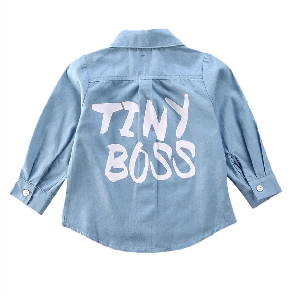 

2 7 years newborn kid baby girl tiny boss shirts clothes denim long sleeve coat shirt, Blue;gray
