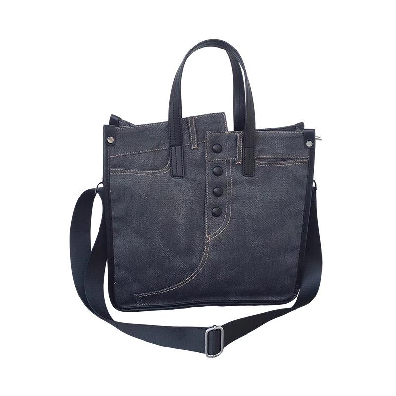 

Fashion Women Causal Bags Ladies Denim Handbag Large Shoulder Bags Jeans Tote Mujer Bolsa Cute Designer Female Big Vintage, Black