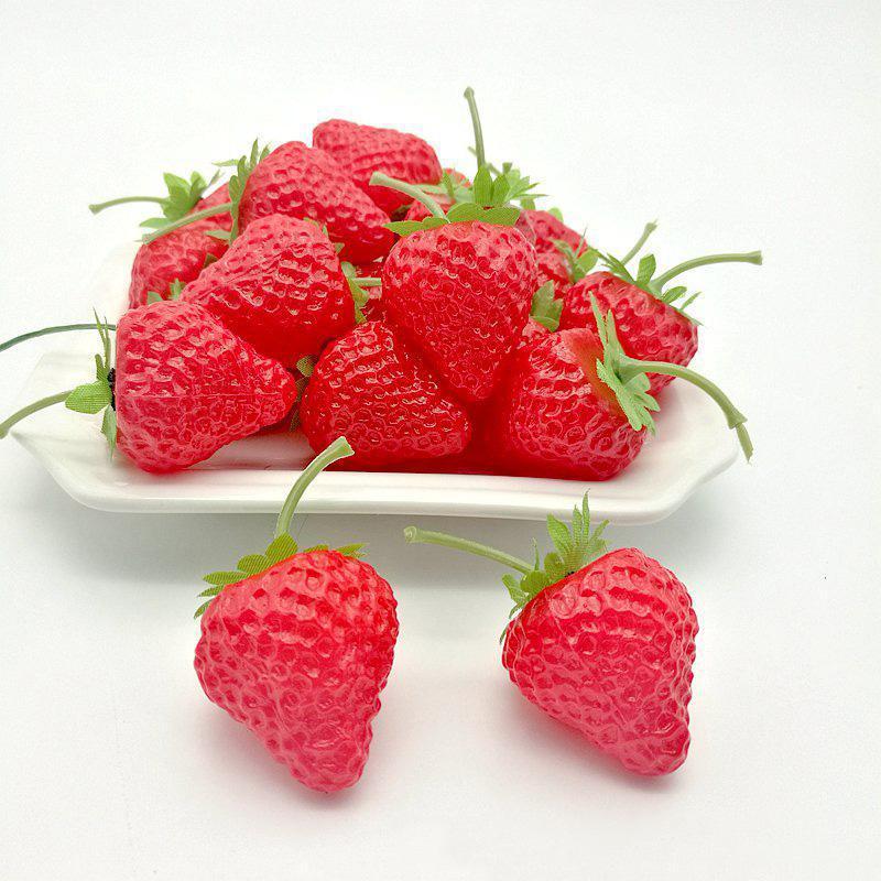 

Party Decoration Artificial Plastic Strawberry Fruit Fake Display For Kitchen Home Foods Decor Pography Props Decorati
