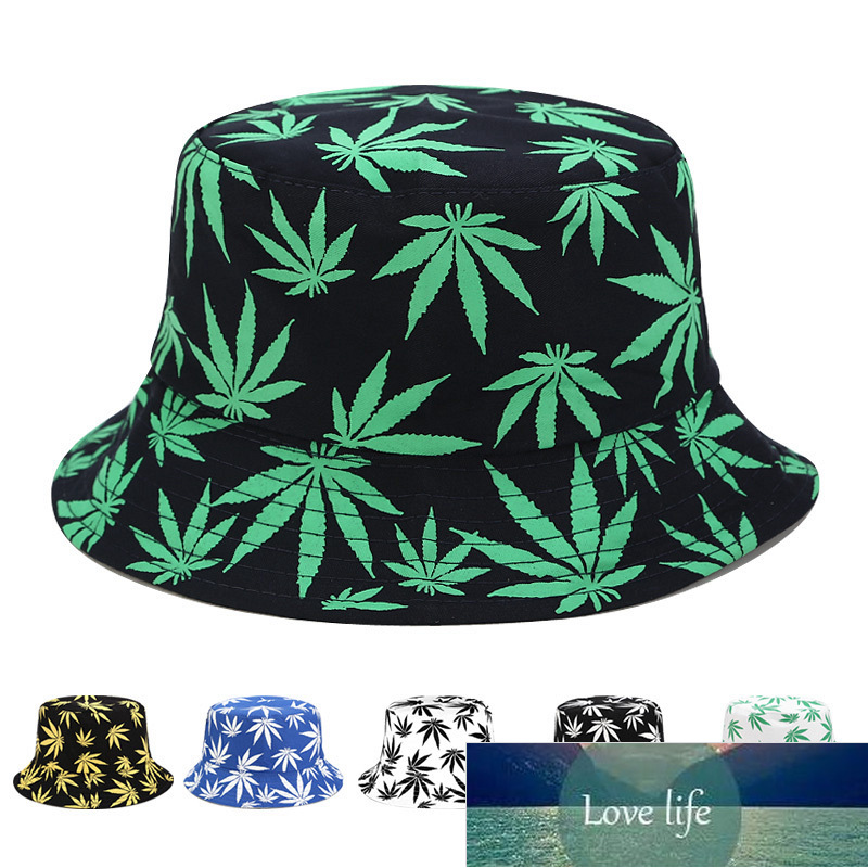 

Panama Leaf Print Bucket Hat Hip Hop Fisherman Hat Men Women Outdoor Summer Casual Cotton Bob chapeau Visor Bucket Cap Factory price expert design Quality Latest, As pic